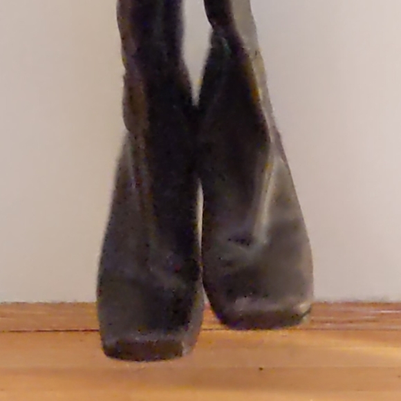 Brown leather boots, women's size 6.5 - Picture 4 of 7
